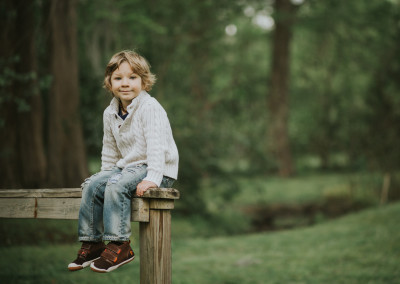 Handsome child portrait taken at Wallace Park in Wilmington NC